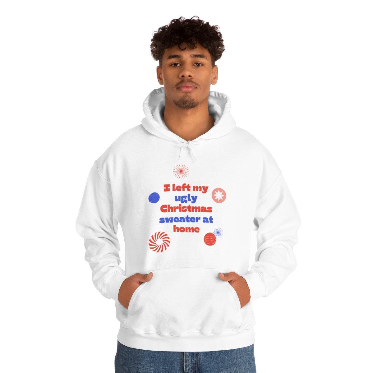 Ugly Christmas Sweater Unisex Heavy Blend™ Hooded Sweatshirt