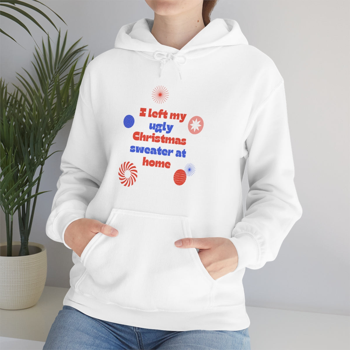 Ugly Christmas Sweater Unisex Heavy Blend™ Hooded Sweatshirt