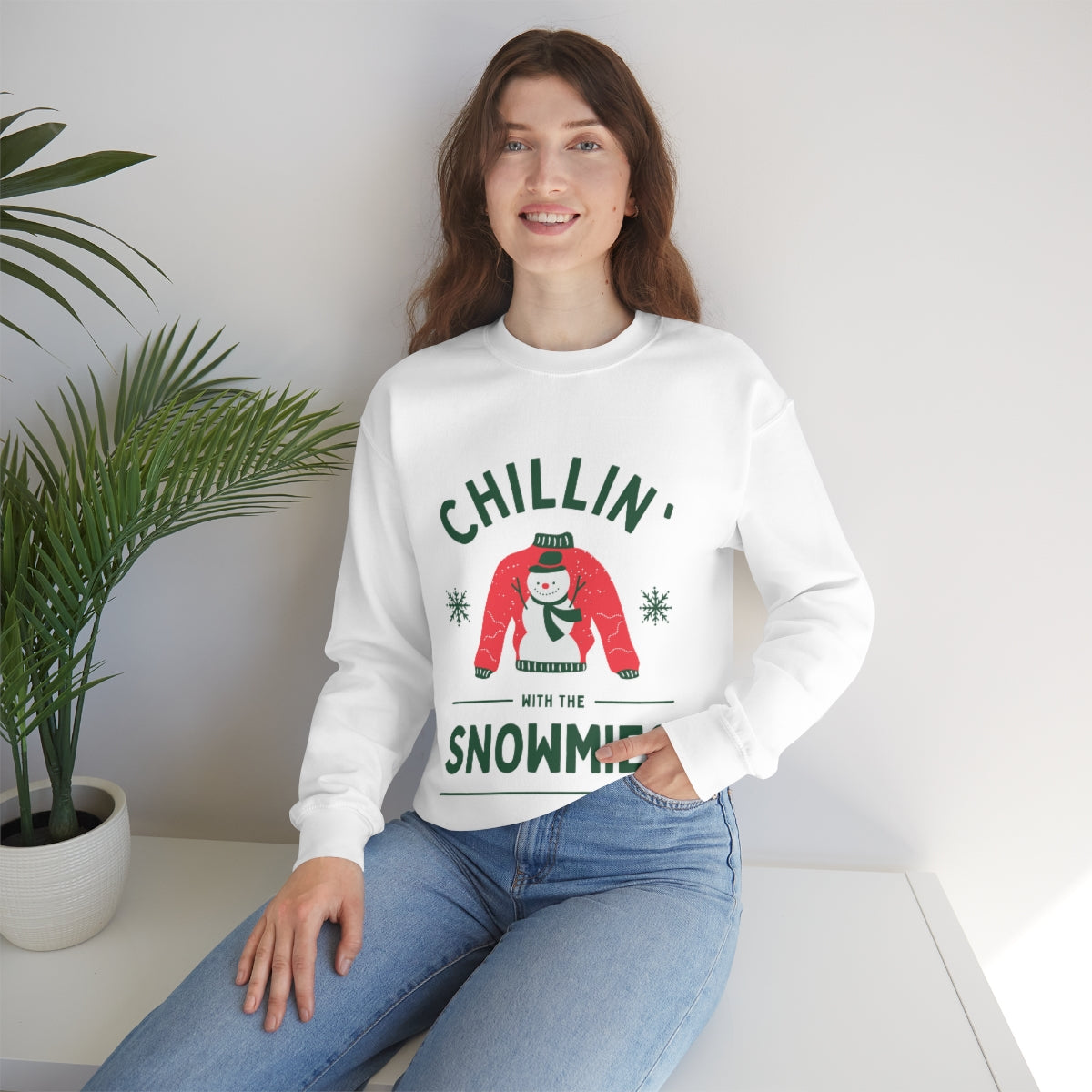 Chillin' with the Snowmies Unisex Heavy Blend™ Crewneck Sweatshirt