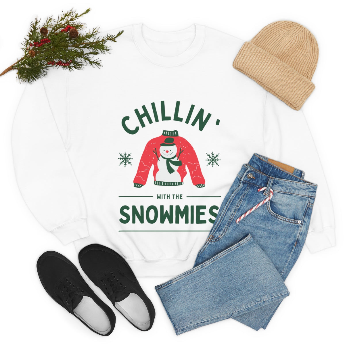 Chillin' with the Snowmies Unisex Heavy Blend™ Crewneck Sweatshirt