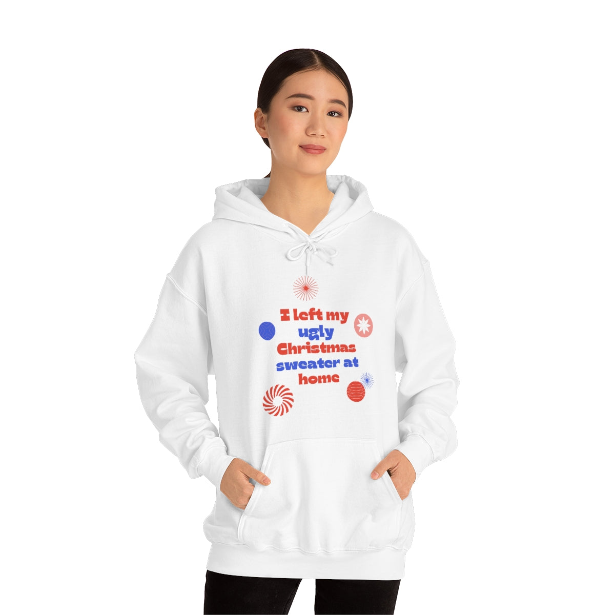 Ugly Christmas Sweater Unisex Heavy Blend™ Hooded Sweatshirt